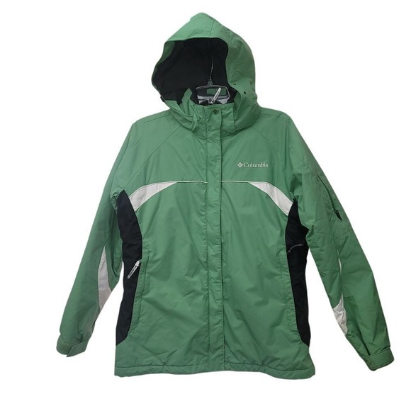 Columbia Women M Waterproof ParkaJacket Lightweight Gorpcore Rainwear Hiking Y2K - Picture 1 of 9